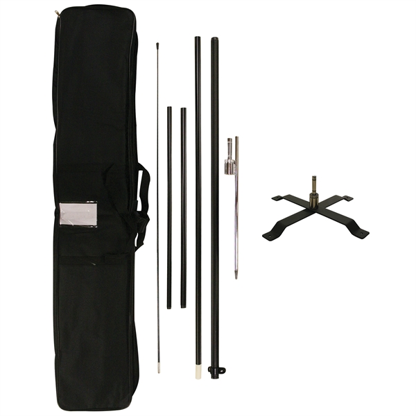 12' Portable Double Sided Teardrop Kit with Cross Base. ACTUAL DISPLAY... from ASI 80228 Quinn