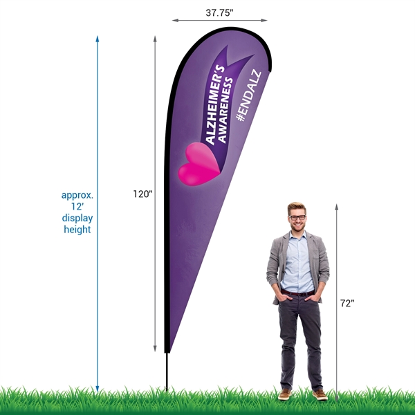 10' Double Sided Custom Portable Teardrop Banners... from ASI 80228 Quinn