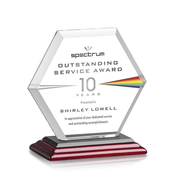 The Barnett Award features a beautifully beveled Starfire Crystal Hexagon mounted... from ASI 84592 St Regis Group / St Regis