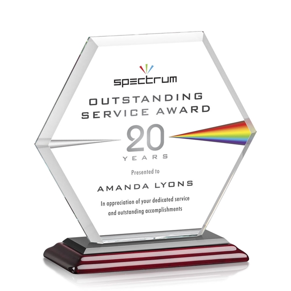 The Barnett Award features a beautifully beveled Starfire Crystal Hexagon mounted... from ASI 84592 St Regis Group / St Regis