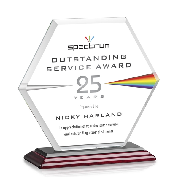 The Barnett Award features a beautifully beveled Starfire Crystal Hexagon mounted... from ASI 84592 St Regis Group / St Regis