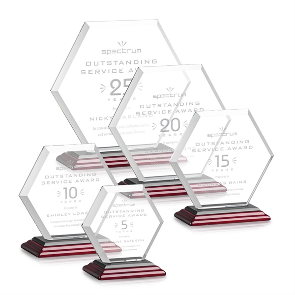 The Barnett Award features a beautifully beveled Starfire Crystal Hexagon mounted... from ASI 84592 St Regis Group / St Regis