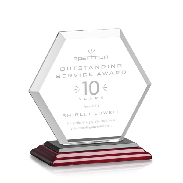 The Barnett Award features a beautifully beveled Starfire Crystal Hexagon mounted... from ASI 84592 St Regis Group / St Regis