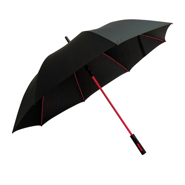 Automatic opening umbrella with color-coordinated fiberglass shaft and ribs, 62" arc,... from ASI 76730 Peerless Umbrella Co Inc