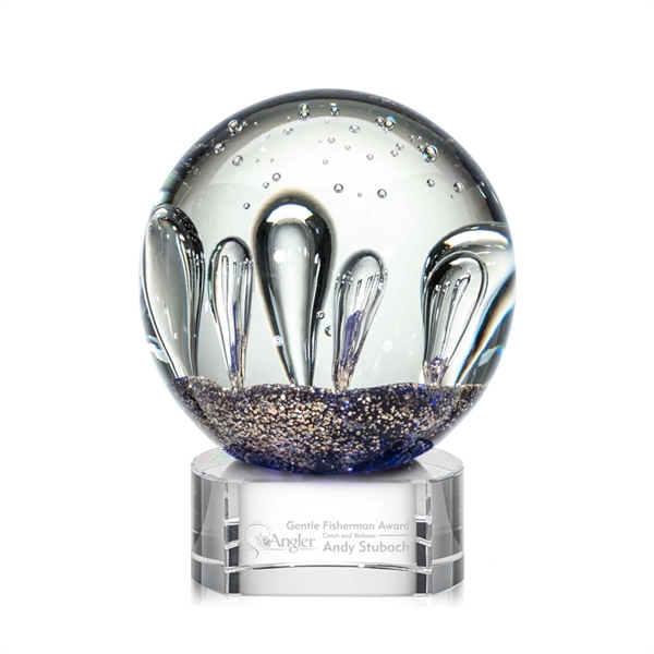 Hand blown art glass award on a clear base.... from ASI 84592 St Regis Group / St Regis