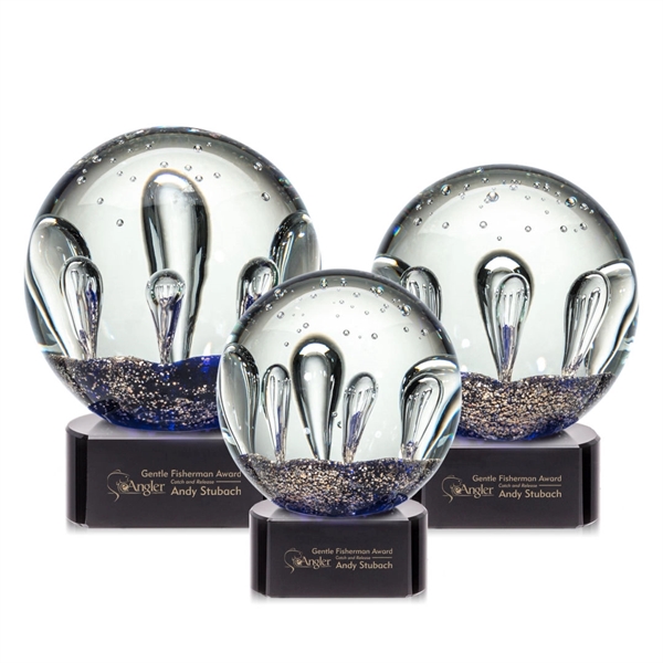 Hand blown art glass award on an ebony base.... from ASI 84592 St Regis Group / St Regis