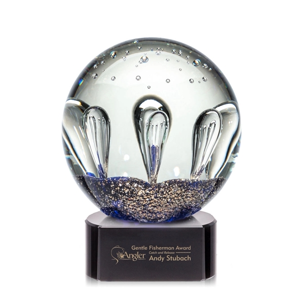 Hand blown art glass award on an ebony base.... from ASI 84592 St Regis Group / St Regis