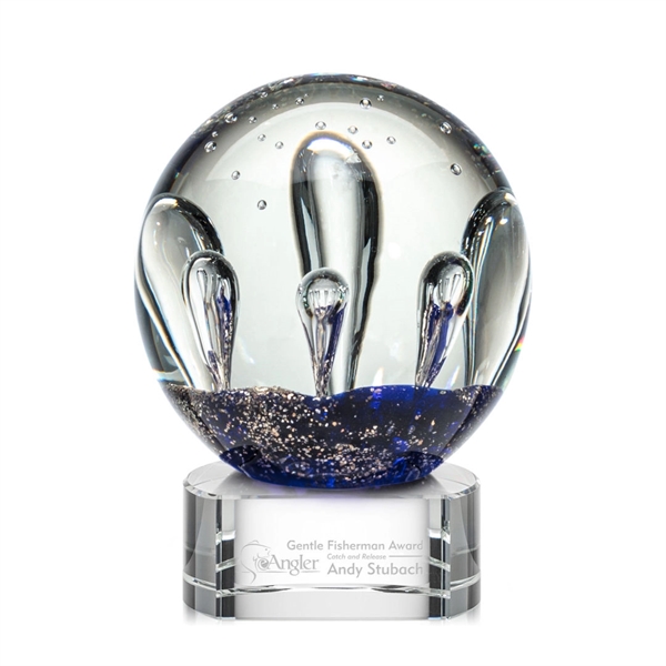 Hand blown art glass award on a clear base.... from ASI 84592 St Regis Group / St Regis