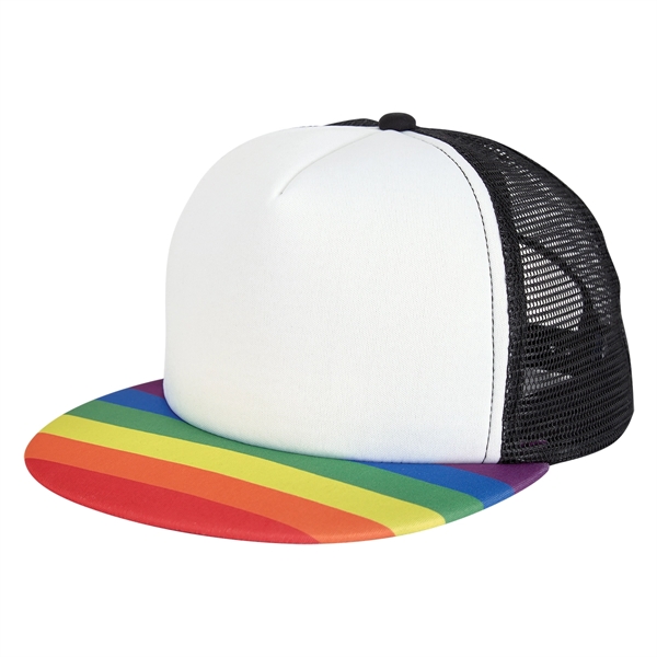 5-panel rainbow trucker cap made of a 100% polyester foam structured... from ASI 61125 Hit Promotional Products / Hit®