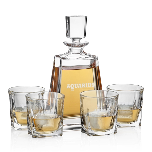 Unique shaped decanter, indented on the sides with a BOLD thick... from ASI 84592 St Regis Group