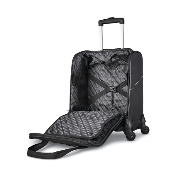 Zoom Turbo Spinner Underseat Carry-On from American Tourister, features a sleek... from ASI 56070 Gemline / Gemline®