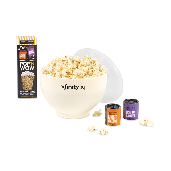 What's Pop'N Gourmet Popcorn Gift Set with snack bowl and two... from ASI 56070 Gemline / Gemline®