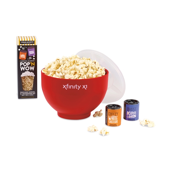 What's Pop'N Gourmet Popcorn Gift Set with snack bowl and two... from ASI 56070 Gemline / Gemline®