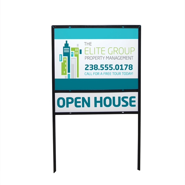 Metal yard rider sign with full color digital imprinting.... from ASI 81500 Navitor Inc / Navitor Specialty Products