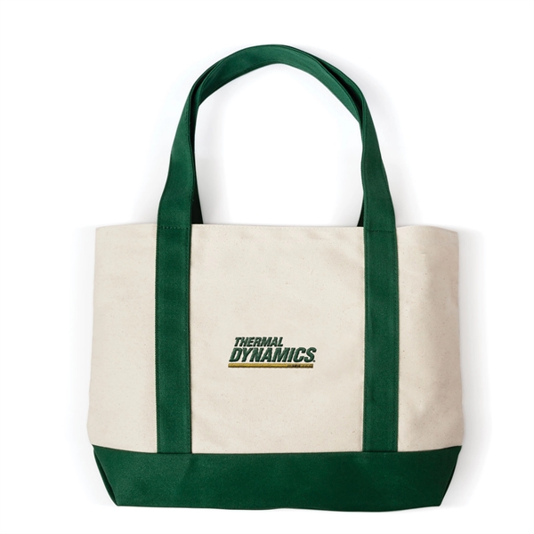 Unfilled boat tote made of canvas material in a natural color... from ASI 44900 NC Custom (CI/Lanco) / Lanco