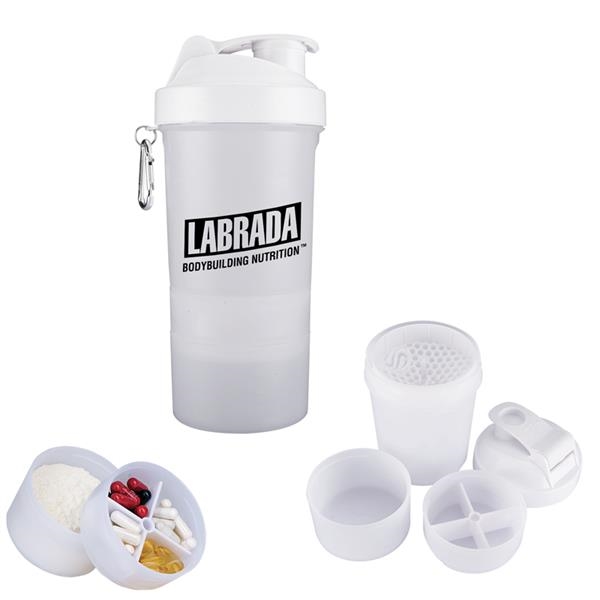 20 oz. plastic fitness shaker bottle with leak-proof lid, snap-on power... from ASI 79530 Prime Line / Jetline