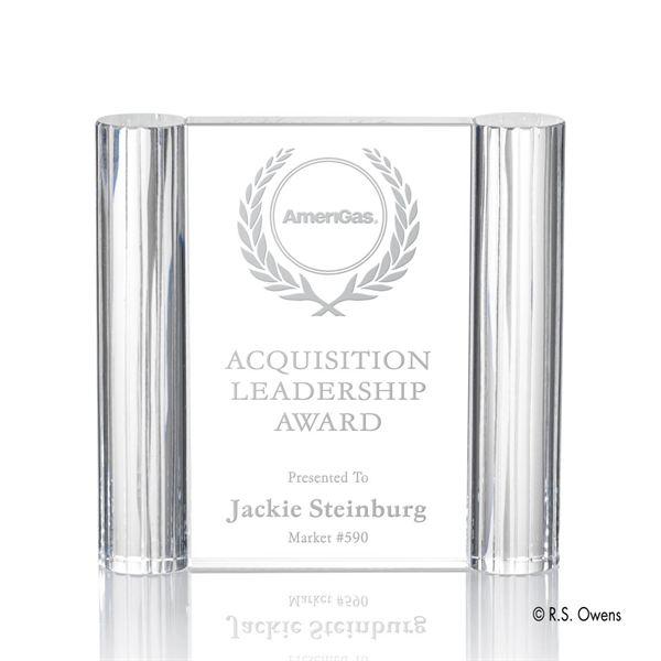 Deep grooved columns of optical crystal are fire polished to give... from ASI 84592 St Regis Group / R S Owens & Co Inc