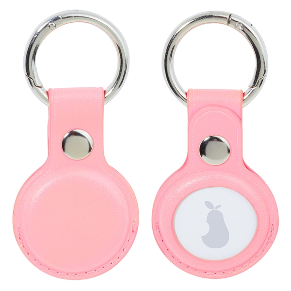 0.375" x 1.625" x 2.5" faux leather keychain with Airtag holder... from ASI 62088 IDProductsource
