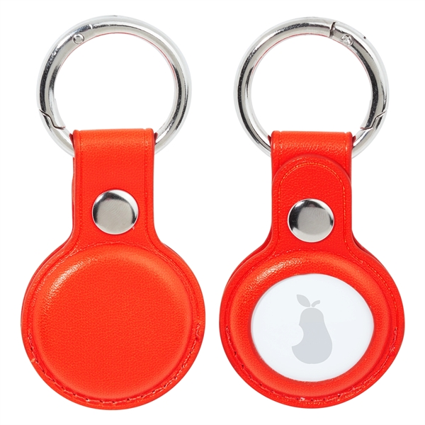 0.375" x 1.625" x 2.5" faux leather keychain with Airtag holder... from ASI 62088 IDProductsource