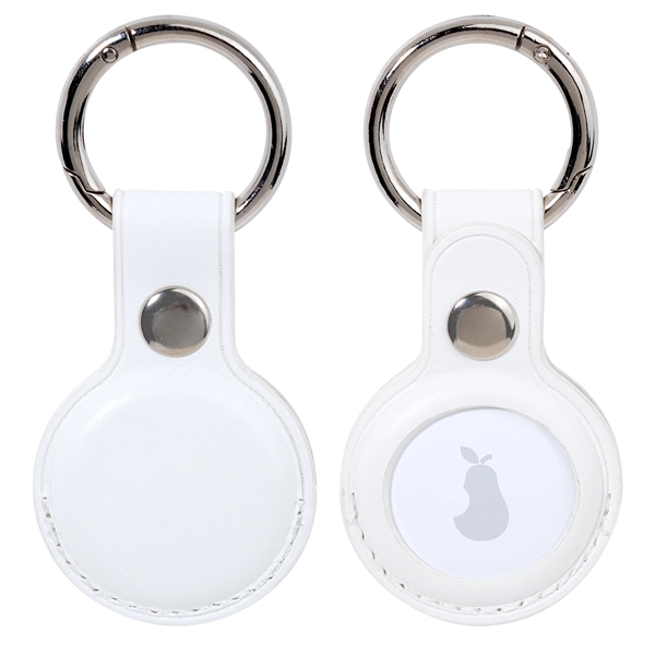 0.375" x 1.625" x 2.5" faux leather keychain with Airtag holder... from ASI 62088 IDProductsource