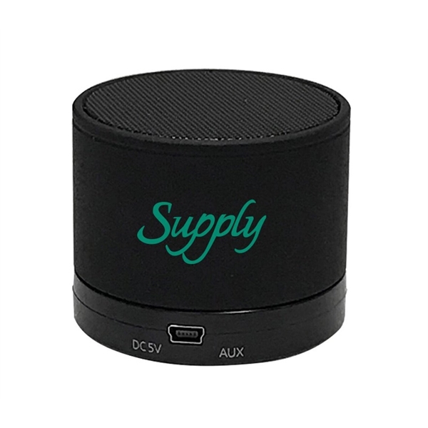 Cylinder Wireless Bluetooth Speaker with 1 color silkscreen imprint on 1... from ASI 37218 Athena Promo (tm)