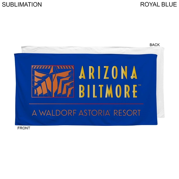 30" x 60" velour colored beach towel with full-color sublimation decoration... from ASI 53509 FIEL-Fairdeal Import & Export / FIEL