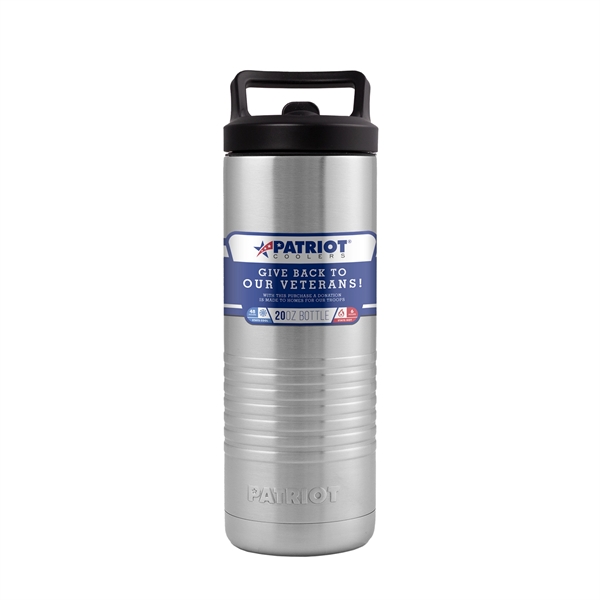 20 oz. stainless steel bottle with double wall vacuum insulation, screw-on... from ASI 61005 Hirsch Gift Inc / HG