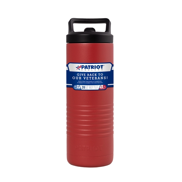 20 oz. stainless steel bottle with double wall vacuum insulation, screw-on... from ASI 61005 Hirsch Gift Inc / HG