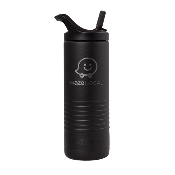 20 oz. stainless steel bottle with double wall vacuum insulation, screw-on... from ASI 61005 Hirsch Gift Inc / HG