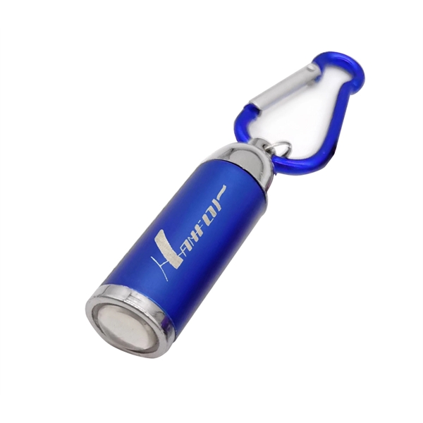 Single mini LED flashlight in aluminum alloy casing with carabiner and... from ASI 37218 Athena Promo (tm)