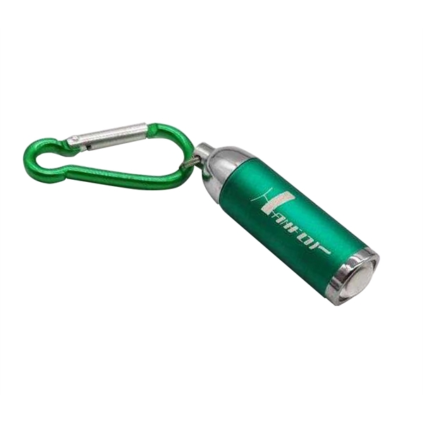 Single mini LED flashlight in aluminum alloy casing with carabiner and... from ASI 37218 Athena Promo (tm)
