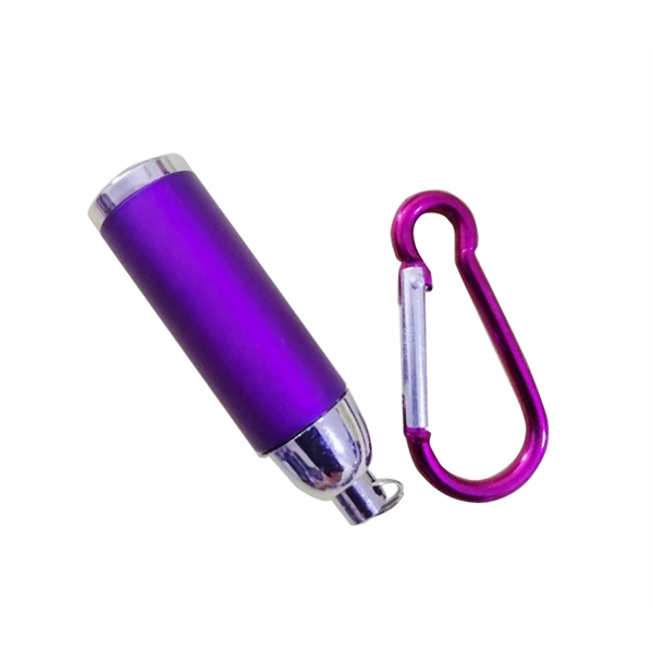 Single mini LED flashlight in aluminum alloy casing with carabiner and... from ASI 37218 Athena Promo (tm)