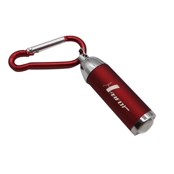 Single mini LED flashlight in aluminum alloy casing with carabiner and... from ASI 37218 Athena Promo (tm)