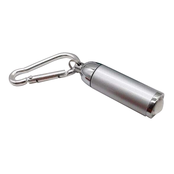 Single mini LED flashlight in aluminum alloy casing with carabiner and... from ASI 37218 Athena Promo (tm)