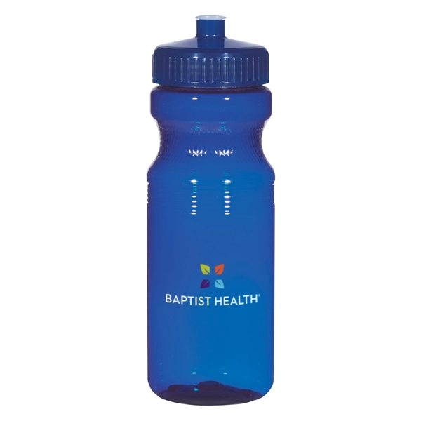 24 Oz. Poly-Clear Fitness Bottle. White and Translucent: Made With PET... from ASI 61125 Hit Promotional Products / Hit®
