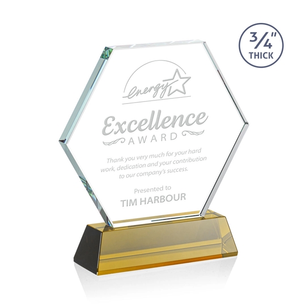 The Pickering Starfire Crystal Award features a brilliant 0.75” thick hexagon... from ASI 84592 St Regis Group / St Regis