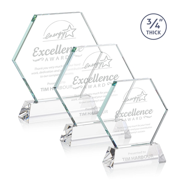 The Pickering Starfire Crystal Award features a brilliant 0.75” thick hexagon... from ASI 84592 St Regis Group / St Regis