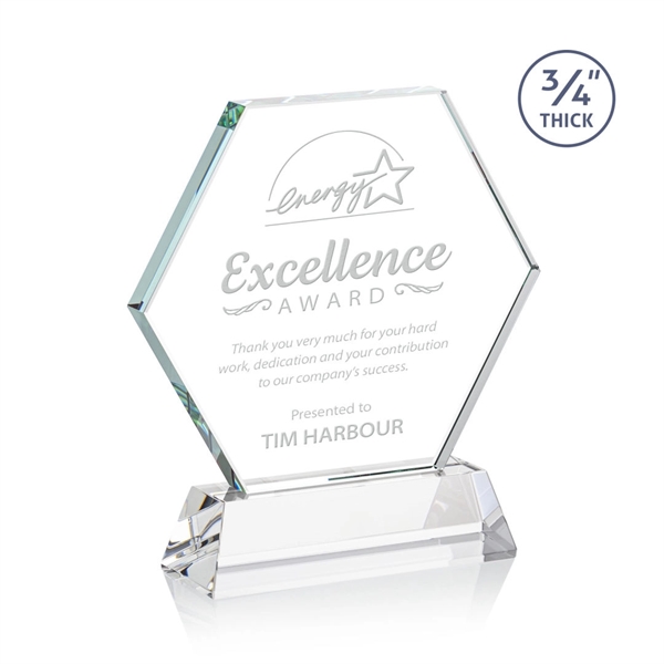 The Pickering Starfire Crystal Award features a brilliant 0.75” thick hexagon... from ASI 84592 St Regis Group / St Regis