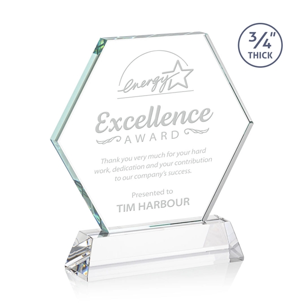 The Pickering Starfire Crystal Award features a brilliant 0.75” thick hexagon... from ASI 84592 St Regis Group / St Regis
