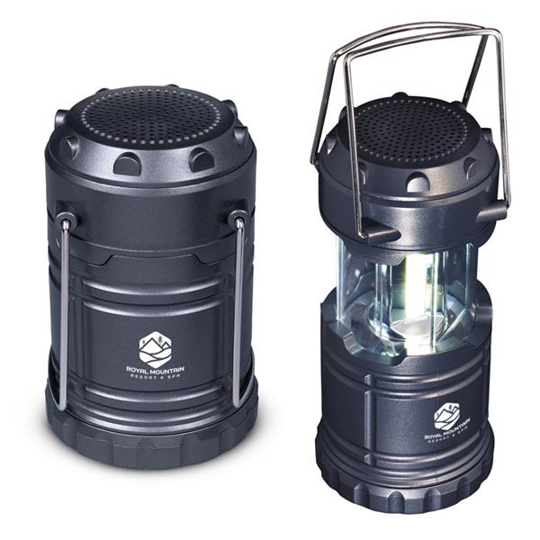 4.125" x 2.75" ABS plastic COB lantern and wireless speaker.... from ASI 79530 Prime Line