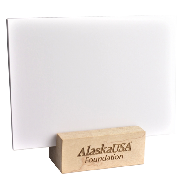 Wood Calendar Holder with 6 Custom Canlender Cards imprinted 2 sides... from ASI 72657 Active Life Promo / Ingrain Promo