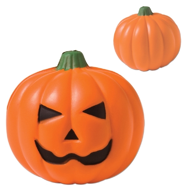 Pumpkin Stress Relievers, PU Material. Orange w/ Black and green Marking.... from ASI 31977 Adline Industries Inc