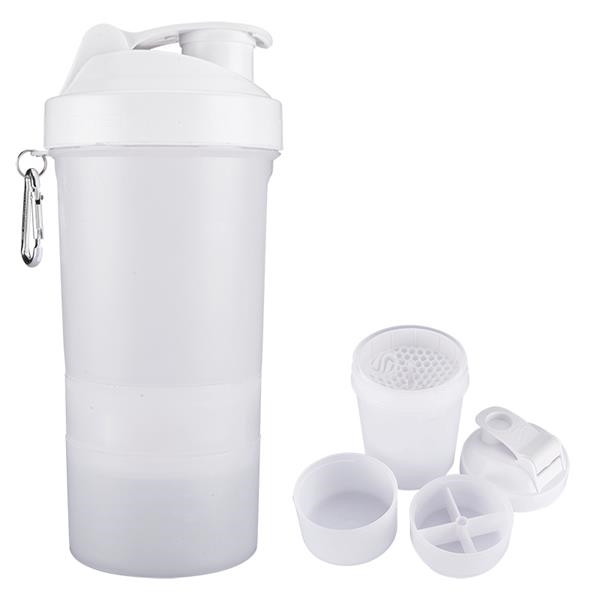 20 oz. plastic fitness shaker bottle with leak-proof lid, snap-on power... from ASI 79530 Prime Line / Jetline