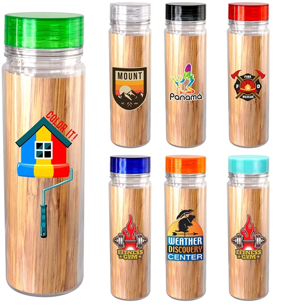 Clear View 18 oz. Full Color Bamboo Pattern Bottle... from ASI 30208 A P Specialties / AP Specialties
