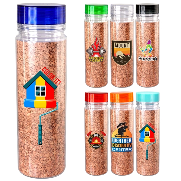 Clear View 18 oz. Full Color Cork Bottle... from ASI 30208 A P Specialties / AP Specialties
