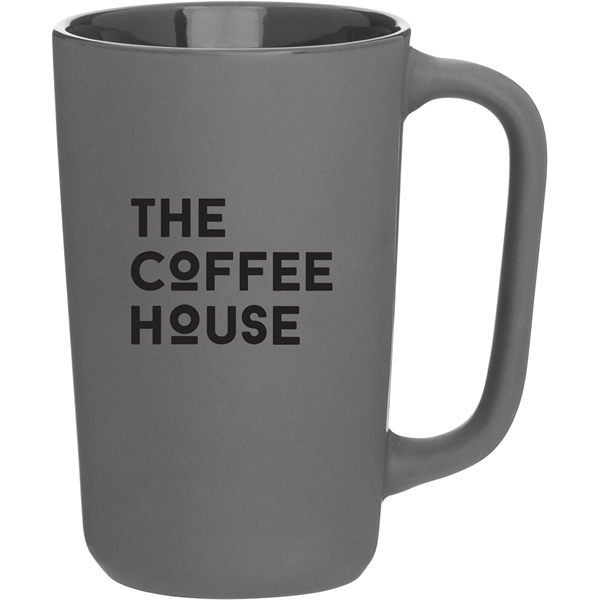 14 oz ceramic mug with matte colored exterior and glossy colored... from ASI 51197 ETS Express, LLC