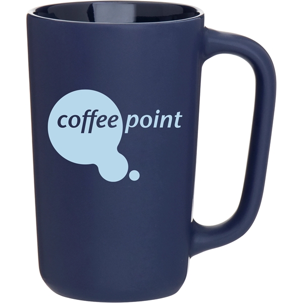 14 oz ceramic mug with matte colored exterior and glossy colored... from ASI 51197 ETS Express, LLC