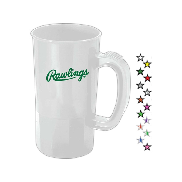 Promo - Plastic mug with rigid thumb track for gripping.... from ASI 31485 ZZ OLD/Drop - Ad Master Supply / Ad Master Line