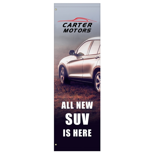 Custom digitally printed avenue banner. 96" x 30"... from ASI 80228 Quinn