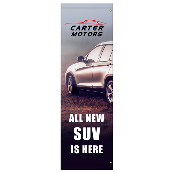 Custom digitally printed avenue banner. 96" x 30"... from ASI 80228 Quinn